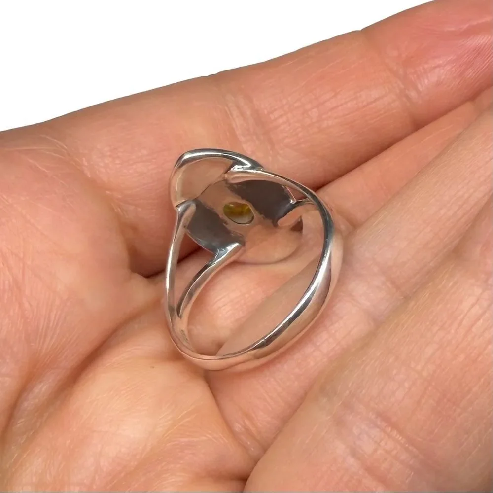 Ethiopian Fire Opal Ring Size 7 Solid 925 Sterling Silver